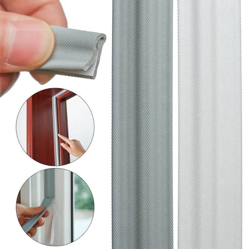 Window Seal Tape, Self-adhesive gap sealer, Windproof Foam Door Dust Stopper Rubber Strip for Sliding Windows 2Meter. 
