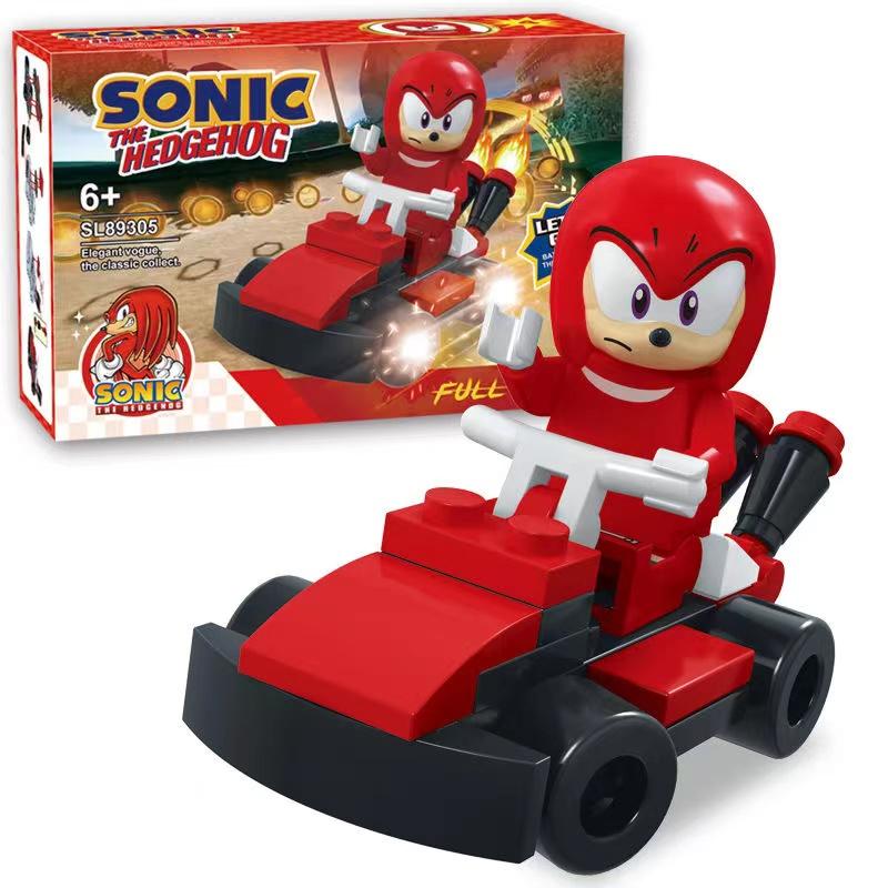 Sonic The Hedgehog Cycle Racing Building Blocks Model Set Small Particles Anime Cartoon Assemble Bricks Educational Games Toys. 