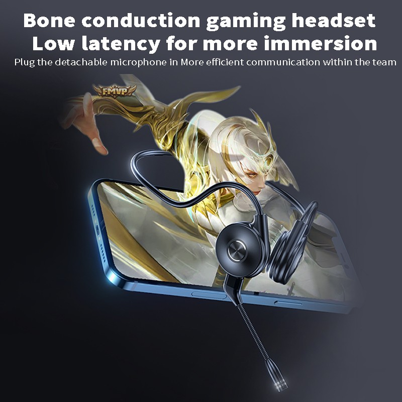 【FUPANG】No painly truly conduction headset wireless bluetooth5.0 headphones waterproof sport earphones HiFi stereo headphones with. 