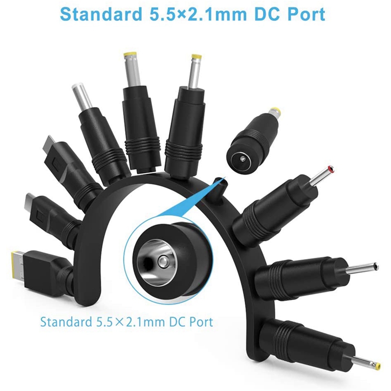 DC Power Cord USB to 5.5X2.1 Multifunctional Dc Interchangeable Plug. 