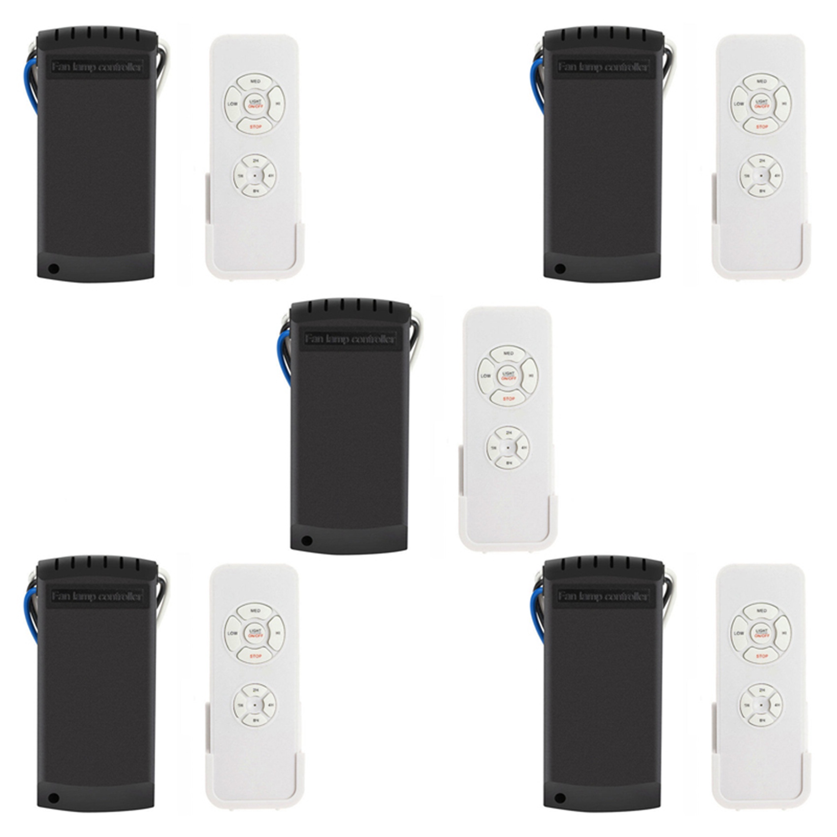 5X Universal Ceiling Fan & Light Remote Control Kit Timing Wireless Switches