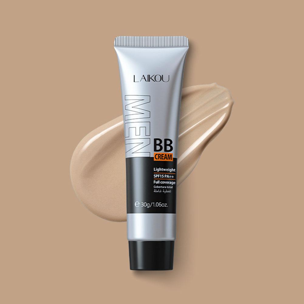 Men BB Cream Sunscreen Waterproof Foundation for Face Concealer Brightening Skin tone Korean Make Up Men's Cosmetics SPF15 H8S4. 