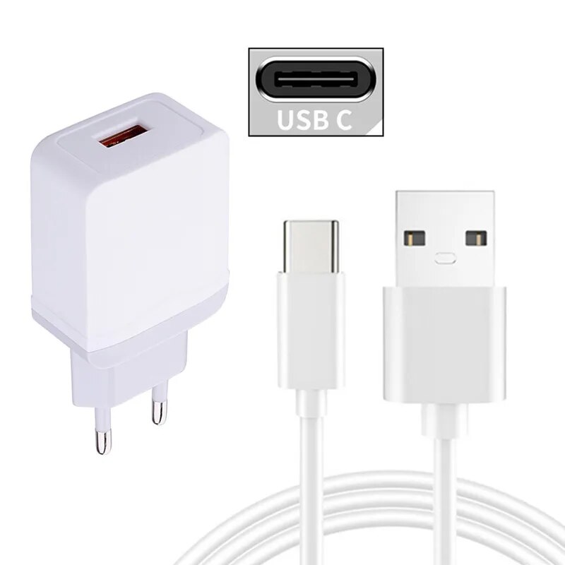 TECNO Spark 5 Realme C1 XT OnePlus 3 Phone Charger 5V 2A Wall adapter Type C USB Micro Charge Cable For Xiaomi Poco X3 Redmi 6A. 