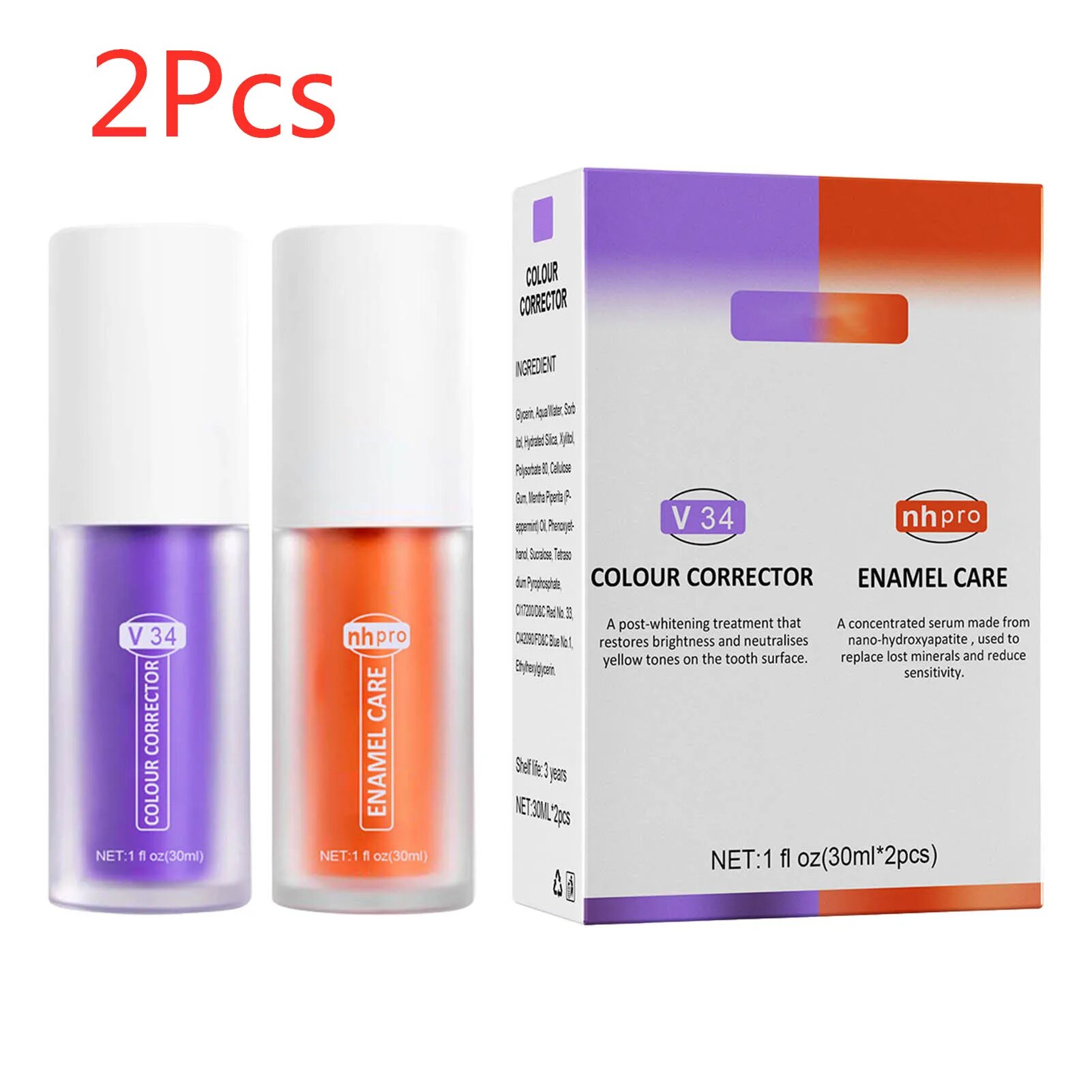 V34 Colour Corrector Teeth Whitening Sensitive Teeth Toothpaste Whitening Sensitive Teeth Toothpaste Tooth Whitening Enamel Care