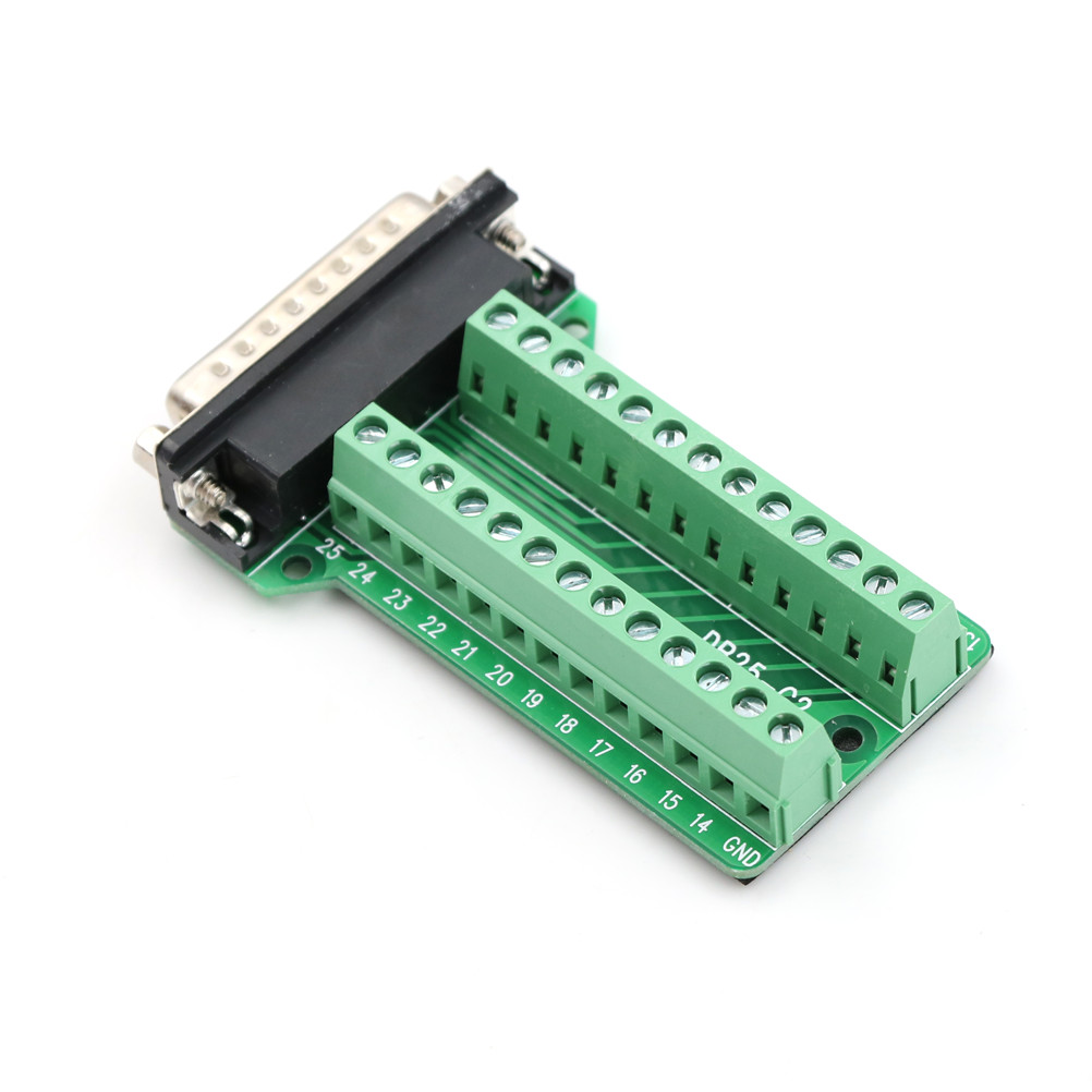 D-SUB DB25 Male 25Pin Plug Breakout Board Terminals Adapter Solderless Connector Encounter. 