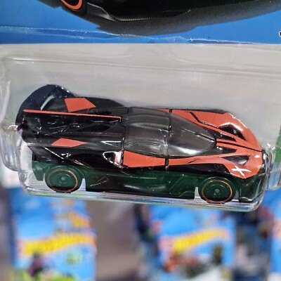 Hot Wheels 2023 Release (Mainline) Bugatti Bolide Black - Blue, Scale - 1:64. 