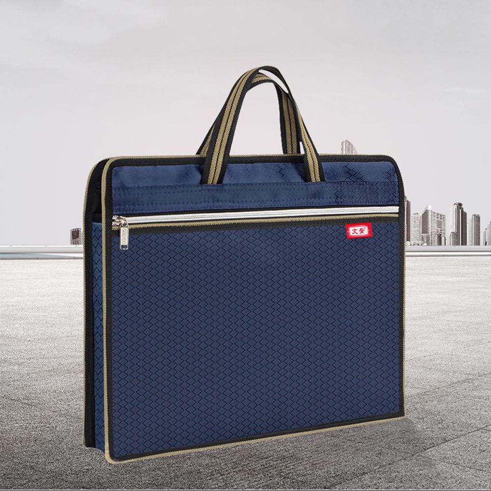 THE IDOL Waterproof High Capacity Filing Products Student Portfolio Bag Conference Bag Organizer Bag Business Handbag File Organizer Package Business Storage Bag A4 File Bag Briefcase Canvas. 