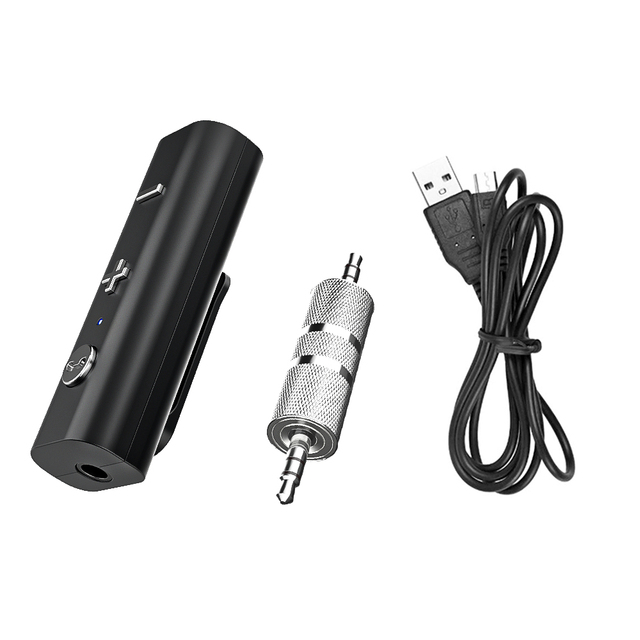 Essager USA Standard Certifications Bluetooth 5.0 Equipped Microphone Headsets Adapter Wireless Bluetooth Compatible With OMTP CTIA Headphone Plugs Receiver For 3.5mm Jack Earphone Aux Bluetooth Transmitter Audio Lightweight With Clip Headphone. 