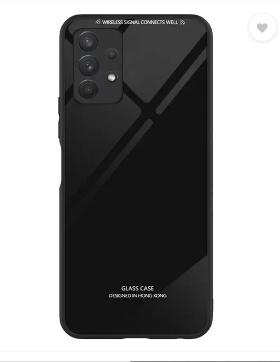 Back Cover For Samsung Galaxy A32 4G Luxurious Toughened Glass Back Case Cover (Black, 3D Case) - - Phone - Phone - Camera - Redmi Note 11 Back Cover (Back Case Cover For Smartphone)