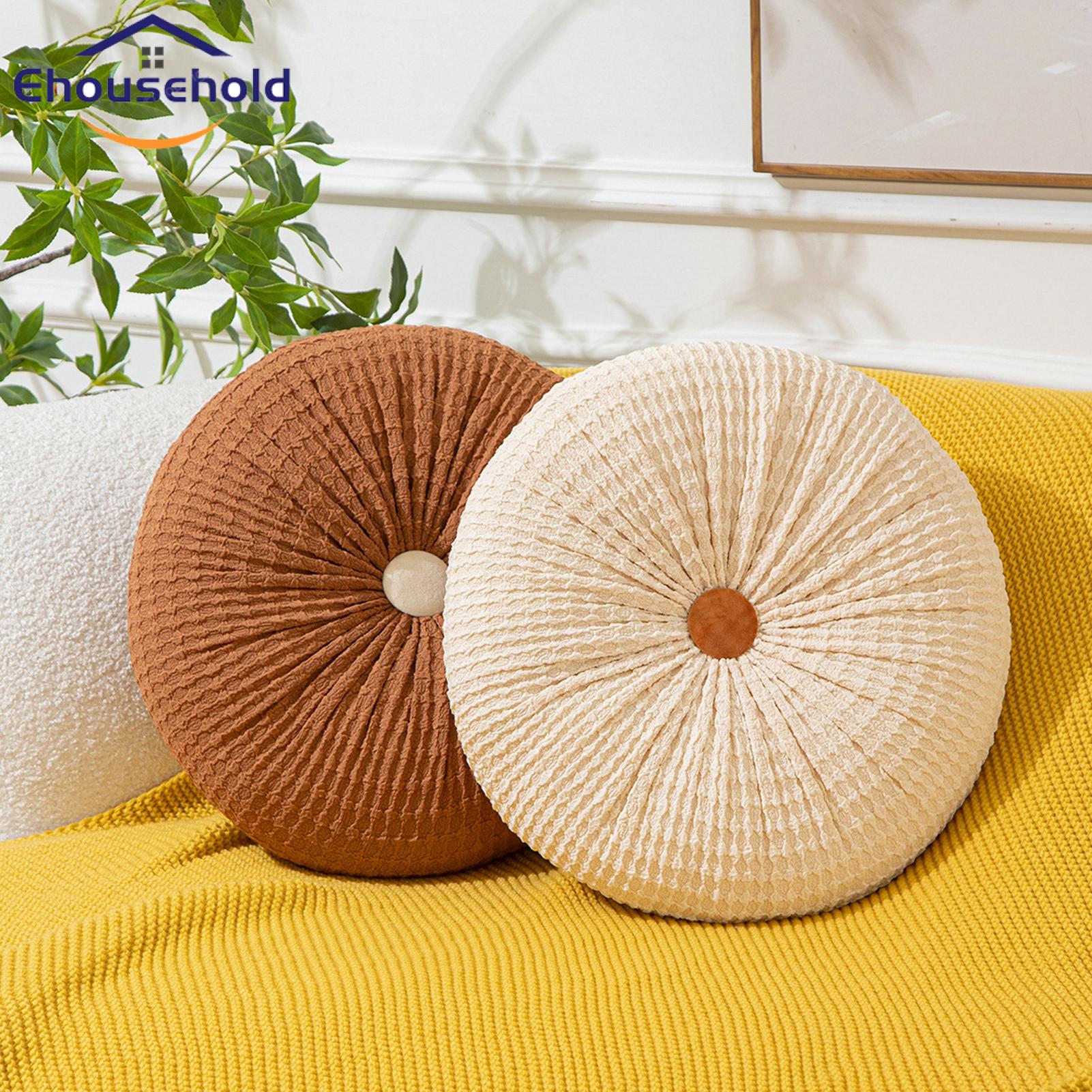 Handmade Circular Design Pillows Luxurious Handmade Round Throw Pillows for Office Chair Sofa European Style Solid Colour Cushions for Southeast Asian Buyers Round Decorative Throw Pillows