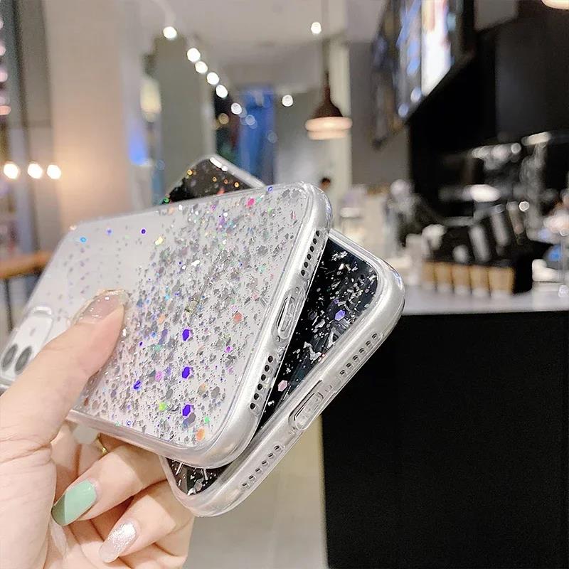 Phone Case for OPPO A40 A40M Luxury Starry Sky with Magnhappyetic Stand Holder Transparent Back Cover Soft TPU casing. 