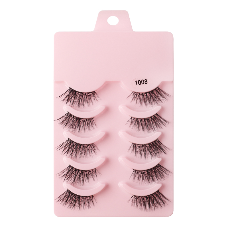 MEISHENJIE 3/5/6 Pairs Half Cat Eyelashes Natural Short Wispy Fluffy False Eyelash Extension Makeup Tool 3D Mink Lashes Cílios