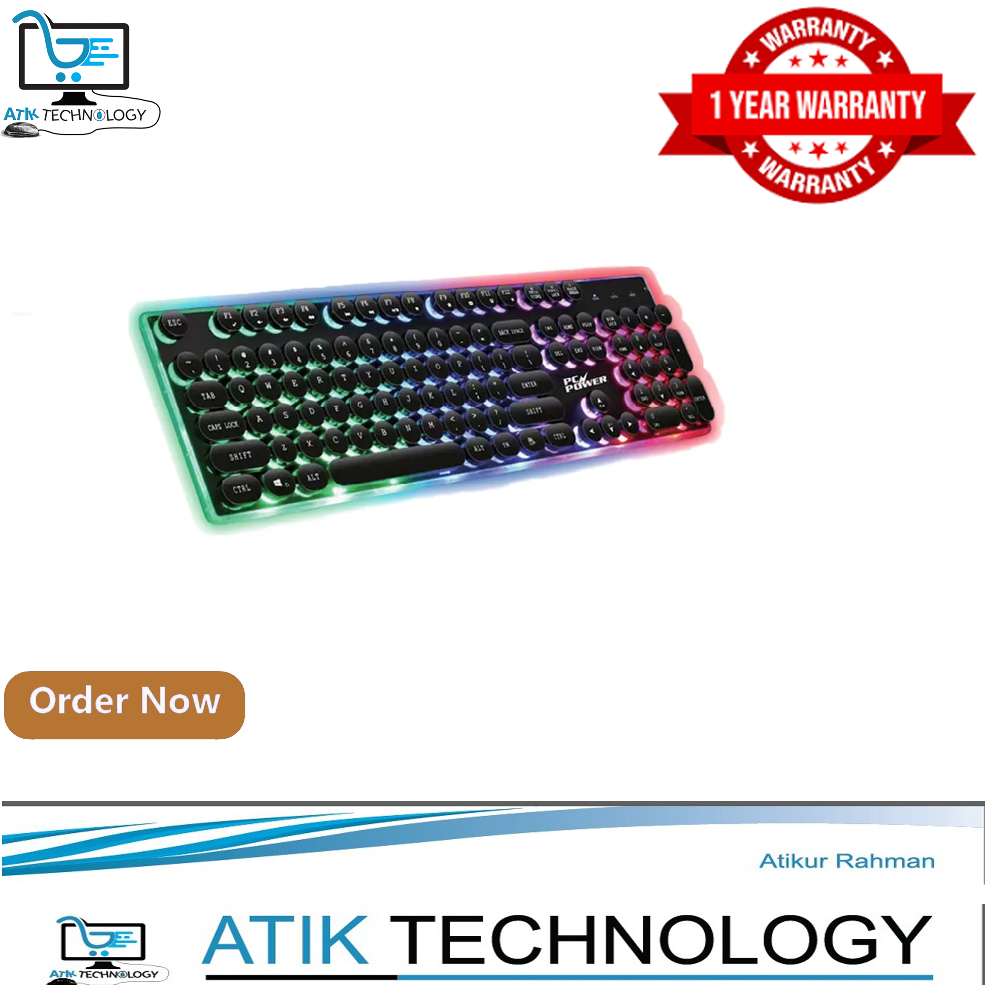 PC POWER K8 Backlit RGB Gaming Keyboard | Daraz.com.bd