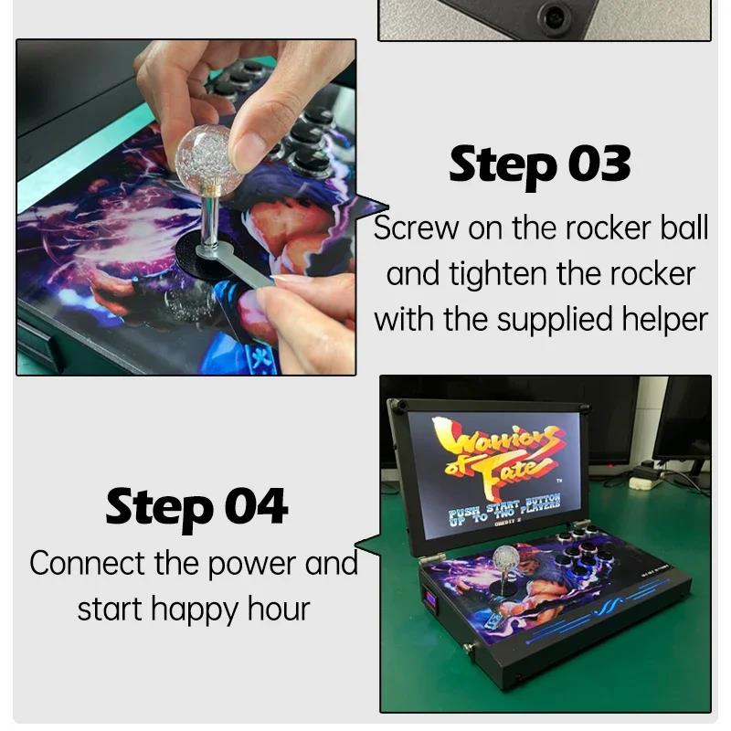14-Inch 3D Pandora Console Folding Portable Arcade Console Pandora DX Box 26800 in 1 720P HD Screen Mini Arcade Moonlight. 