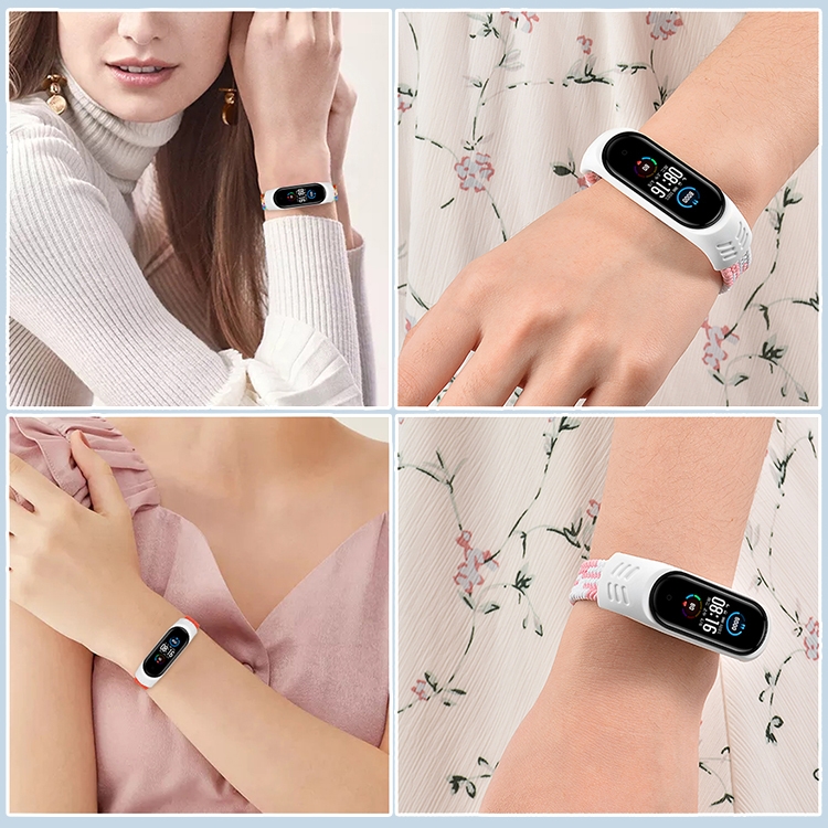 For Xiaomi Mi Band 6 / 5 / 4 / 3 Universal Nylon Elasticity Weave Replacement Strap Watchband, Size:S 150mm. 