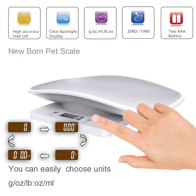 Digital Scale Pet Electronic Weighing Scale Mini Precision Grams Weight Balance Scale for Measure Puppy High Precision. 