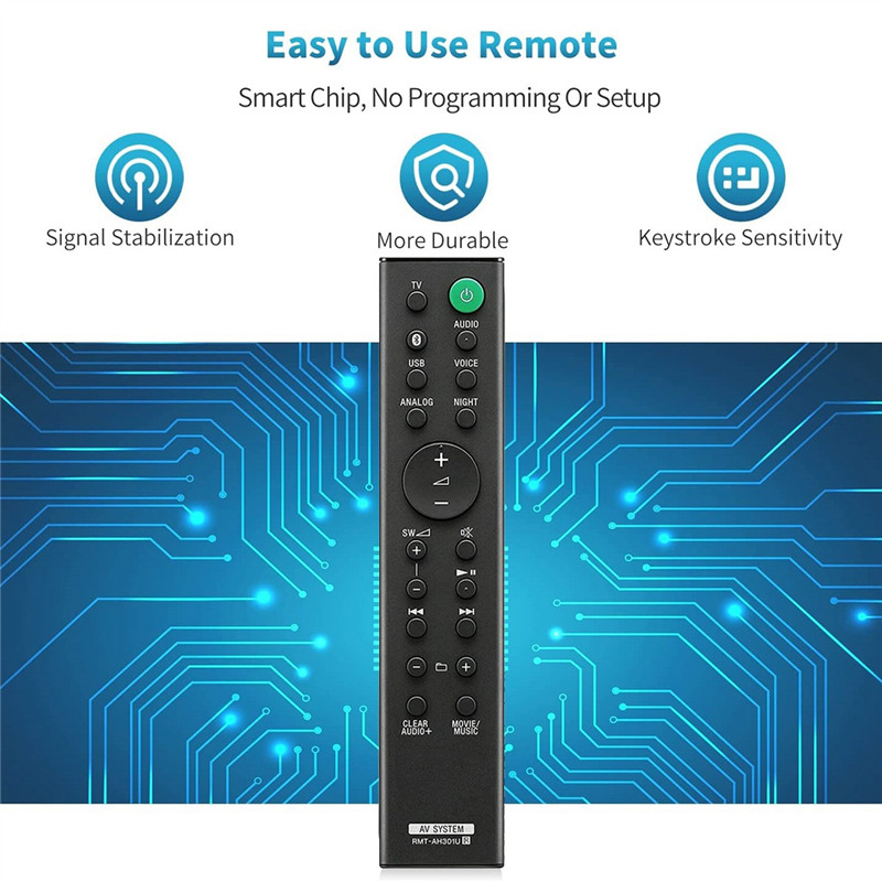 Remote Control Replacement for Sony HT-MT300 HT-MT301 SA-WMT300 SA-MT300 SA-MT301 SA-WMT301 RMT-AH301U. 