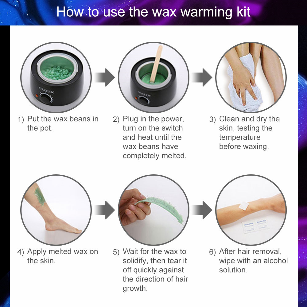 Wax Heater Kit Professional Wax Warmer Hair Removal Kit Depilation