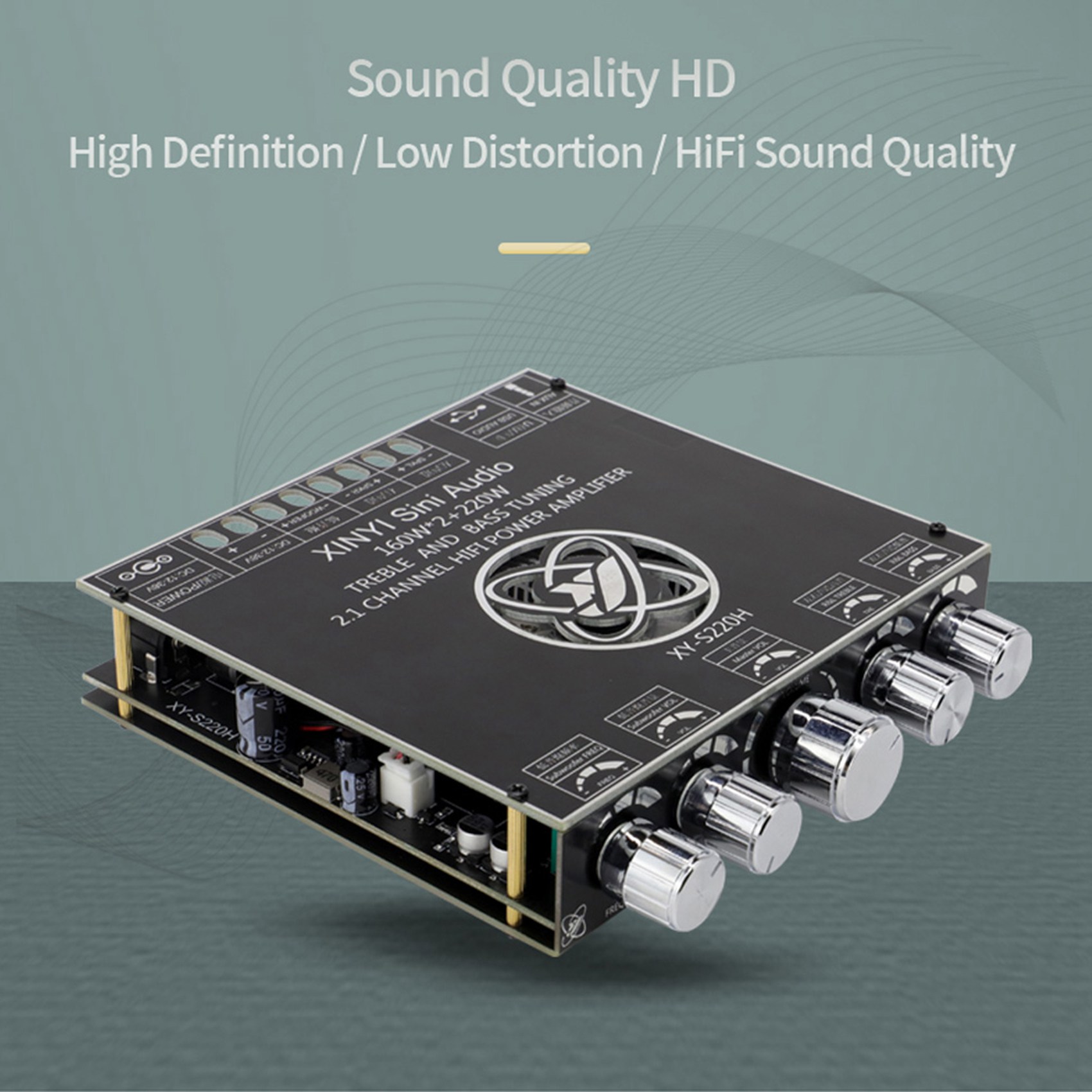 XY-S220H 160Wx2+220W Power Amplifier Board TDA7498 2.1 Dual-Channel Bluetooth Compatible 5.1 Subwoofer Module. 