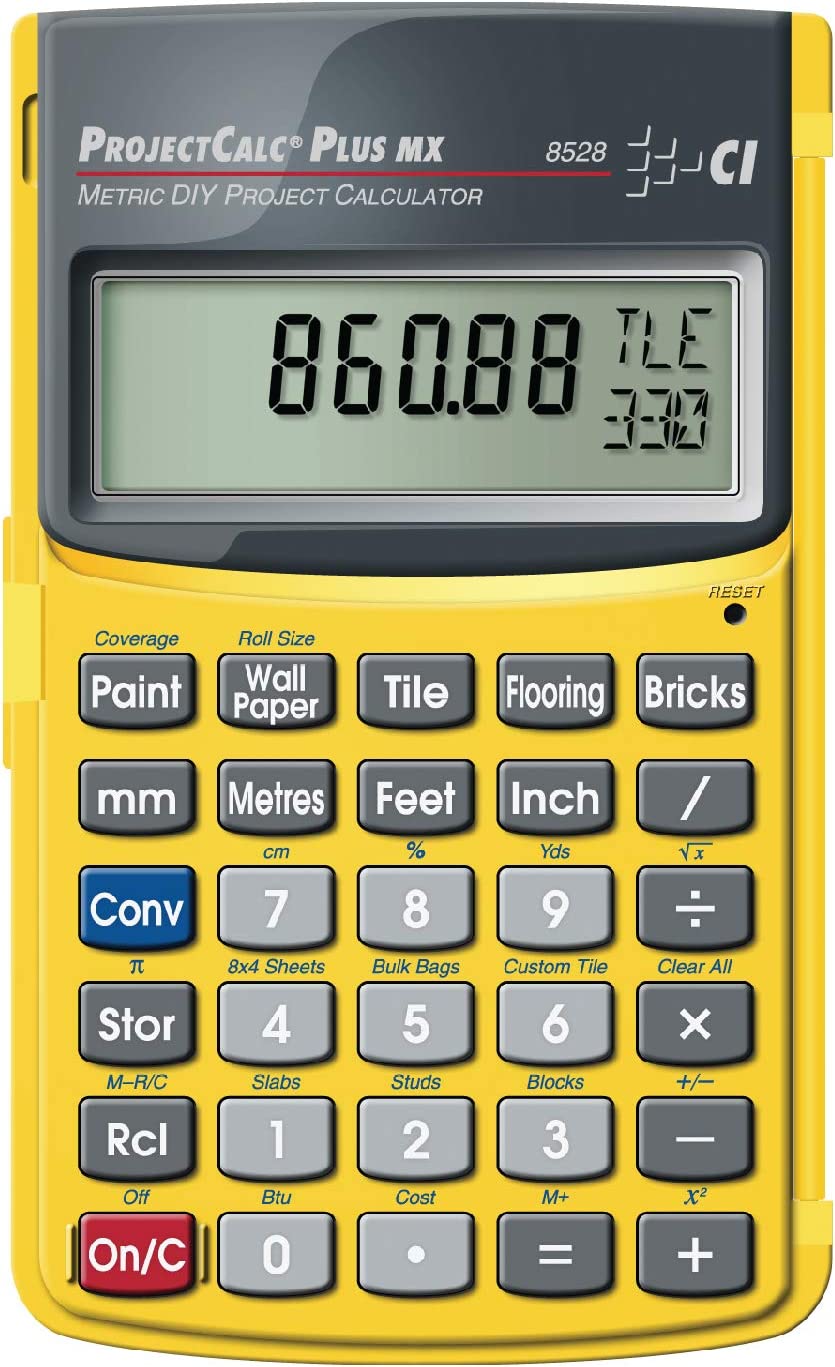 Calculator for Building Materials, Feet-Inch-Fraction Convert for Grout, Custom Tiles, Paint Coverage, & More. 