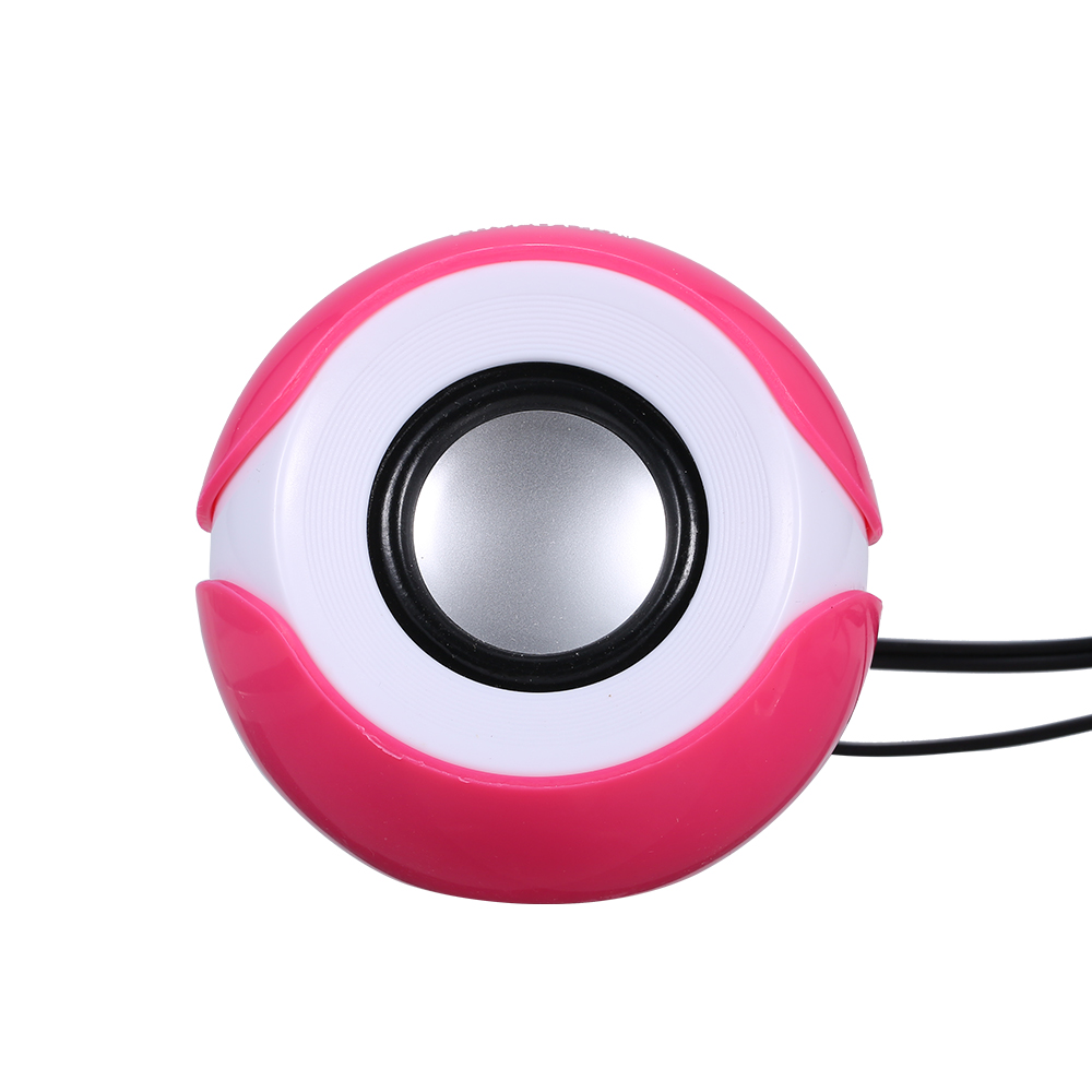 HXSJ Music Speaker Deskt-op Speaker M-ini Music Speaker With 3.5Mm Jack For Lapt-op/Mp3/S-martp-hones (Pink). 