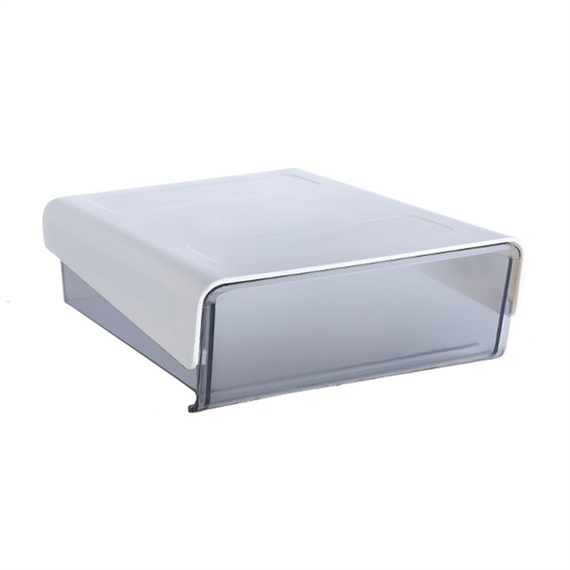 1Set Under Desk Drawer Organizer Under Table Storage Box Grocery Storage Drawer Organizer White. 
