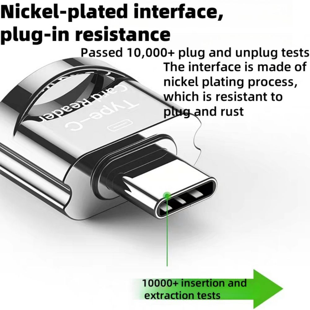 GC Type-C/USB3.1 Mini Card Reader 480Mbps High Speed USB Type C To Micro-SD TF Adapter Card Reader For Phone Laptop. 