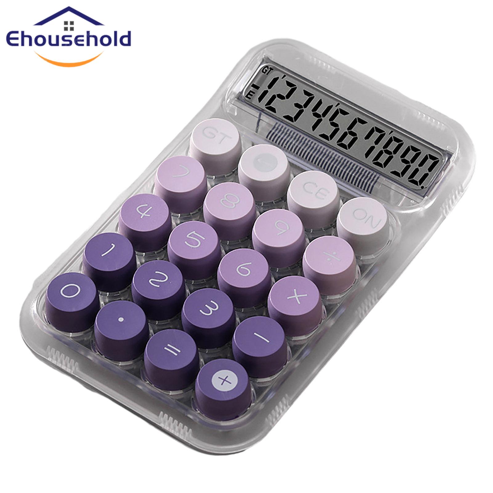 Workspace Calculator 12-digit Gradient Colour Desktop Calculator with Anti-slip Pads Mechanical Keyboard Countertop Calculator for Office Home Use Compact Calculator. 