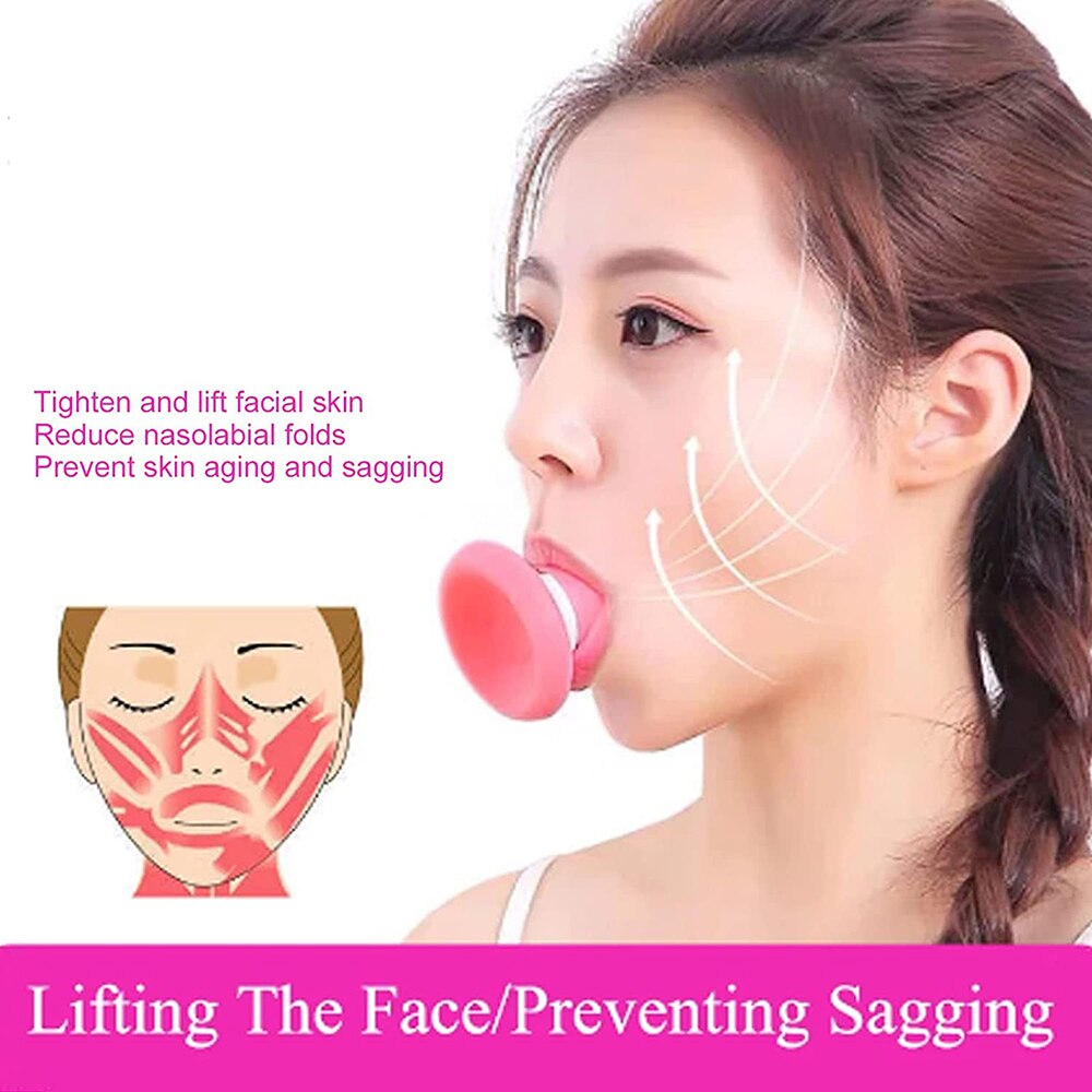 V Shaped Jaw Exerciser Double Chin Breathing Exercise Facial Skin Tighten Firm Slim Lifting Tool. 