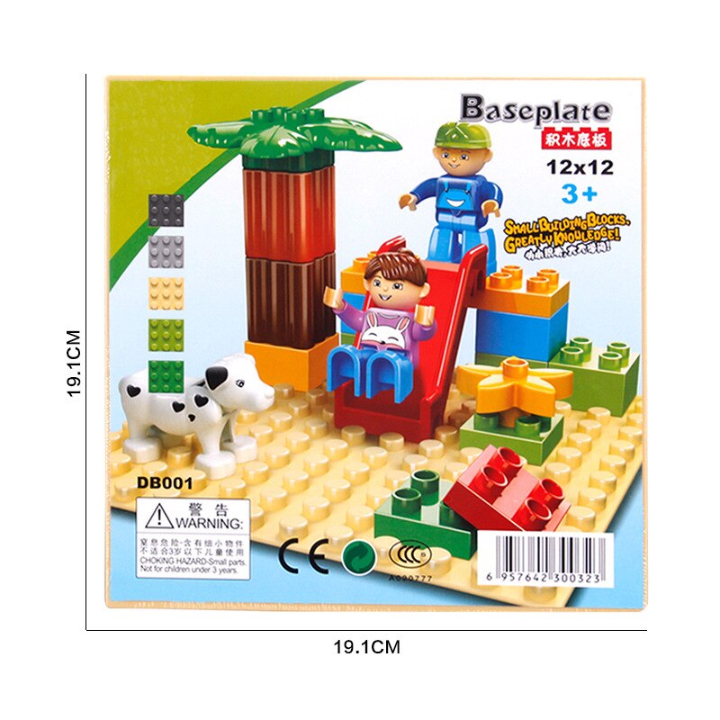 【happy one】144 dots classic Big size Building Blocks children DIY Toys Assemble accessory Compatible with Duplo sets. 
