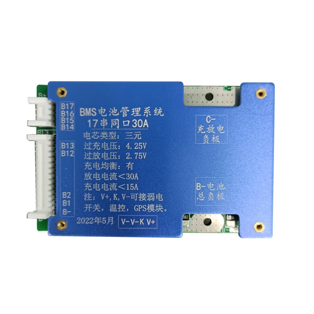 18650 Battery Bms 17S 30A 60V Li-Ion Battery Common Port Charging Pad