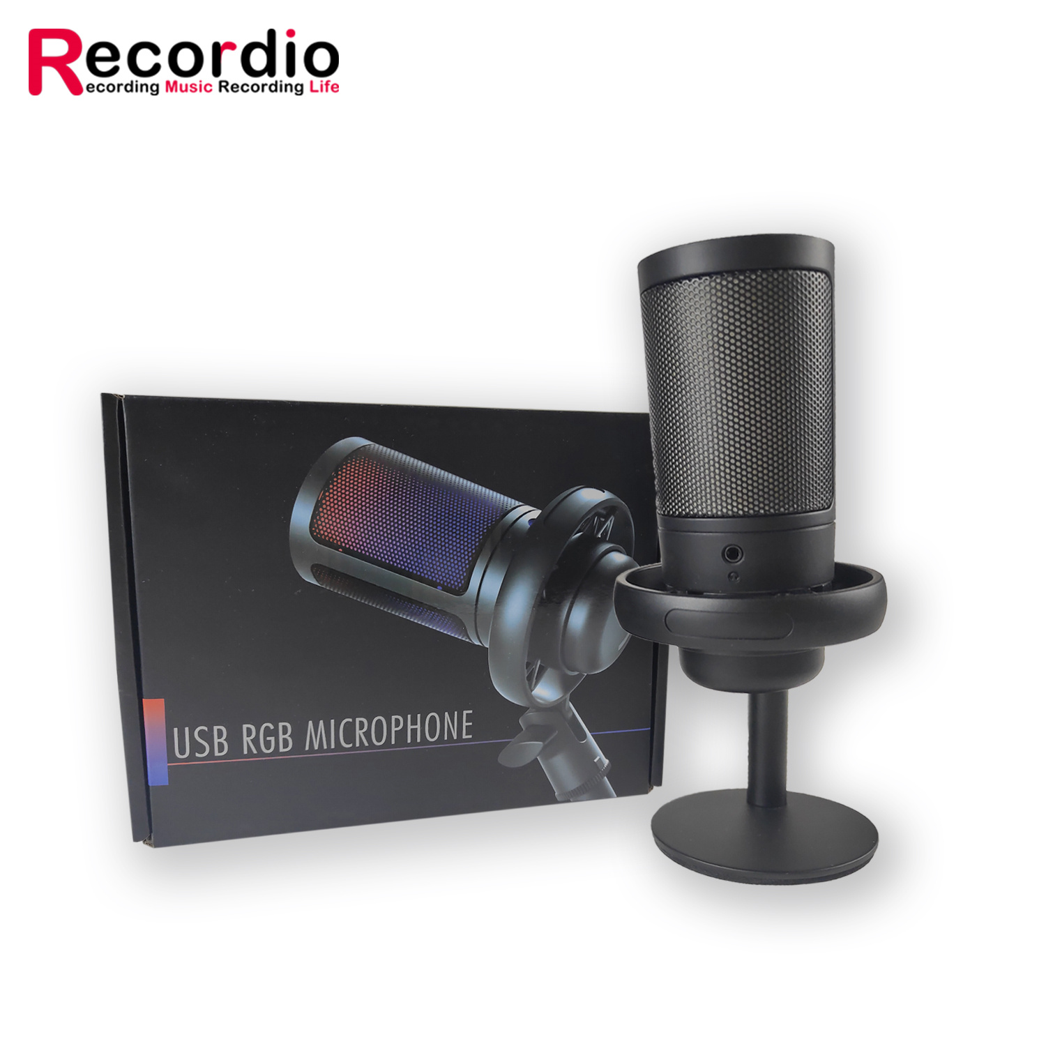 GAM-ME6S USB gaming microphone RGB dazzling lights computer k song recording mobile phone live broadcast. 