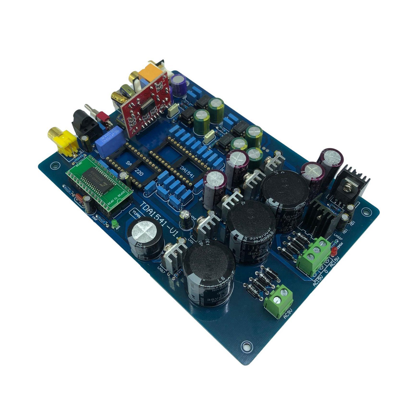 CYJ-TDA1541 Coaxial Decoder Board (Excluding TDA1541 and SAA7220 IC). 