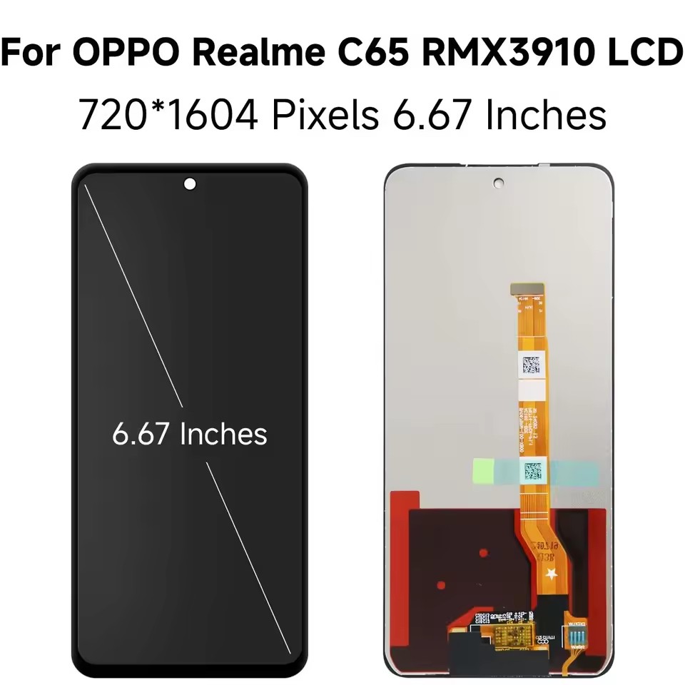 Top Quality LCD For OPPO Realme C65 4G 5G 12X Display Touch Screen Digitizer Assembly Replacement Parts 100% Tested. 