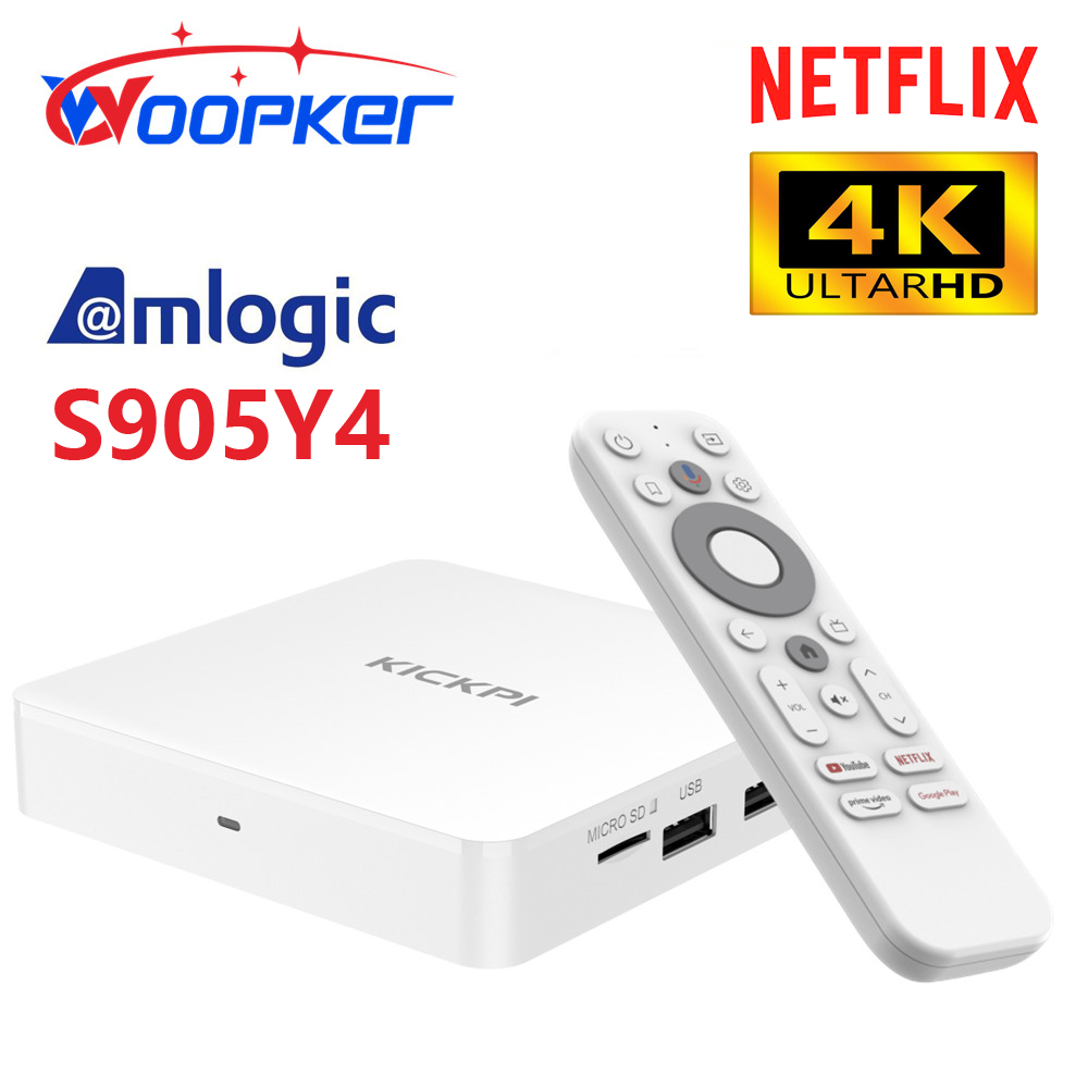 Woopker TV Box KICKPI KP1 Android 11 Google Netflix Certification 4K Media Player Amlogic S905Y Wifi AV1 BT5.0