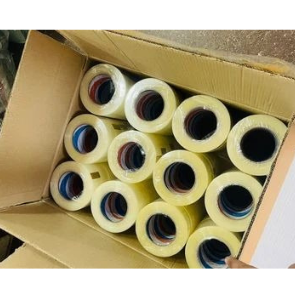 2 pcs 2.5 Inch 140 Meter Yellow Gum Tape for Carton Binding. 