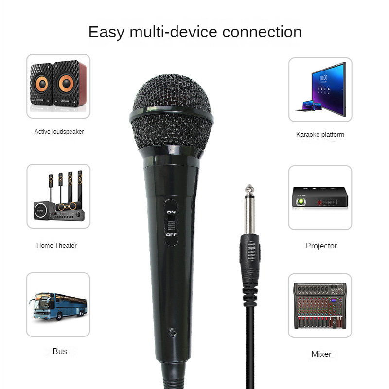 B12 Best karaoke Microphone with On and Off Switch Wired Karaoke Mic with 16.4ft XLR Electret Condenser Microphone for Singing. 