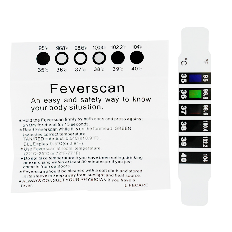 Fever Scan Baby Forehead Thermometer Strip Infant child Temperature Test Reusable Flexible. 