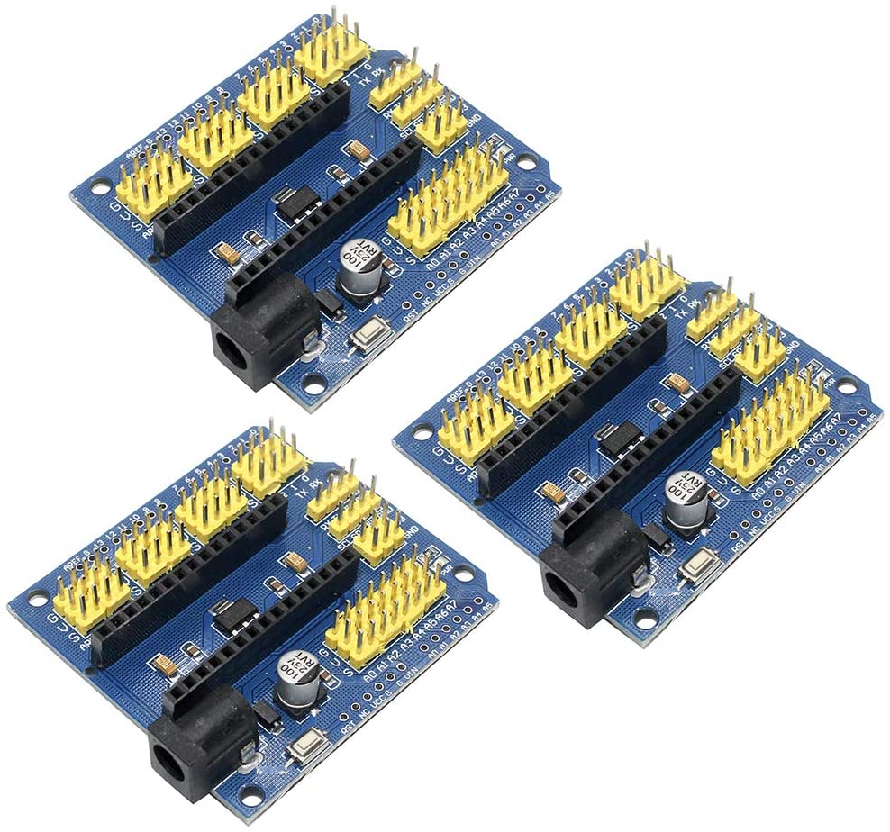 Arduino NANO Expansion Shield Adapters Breakout Board ATMEGA328P NANO I/O Pin Shield Multi-Purpose Expansion Board Compatible For Arduino Nano. 