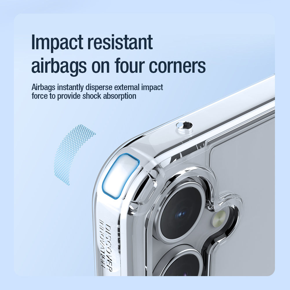 Nillkin Luxury Soft Silicone Case for Samsung Galaxy A55 Phone Cases Transparent TPU + PC Silicone Clear Shockproof MagSafe Back Cover (With magnetic suction function only）. 
