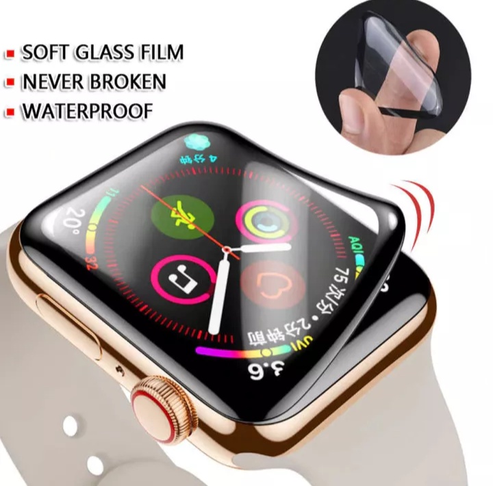 Tempered Glass for Apple Watch 44mm Series 6 / Series 5 / Series 4 / SE T500 T500 Pro Screen Protector for iWatch 3d Edge to Edge. 