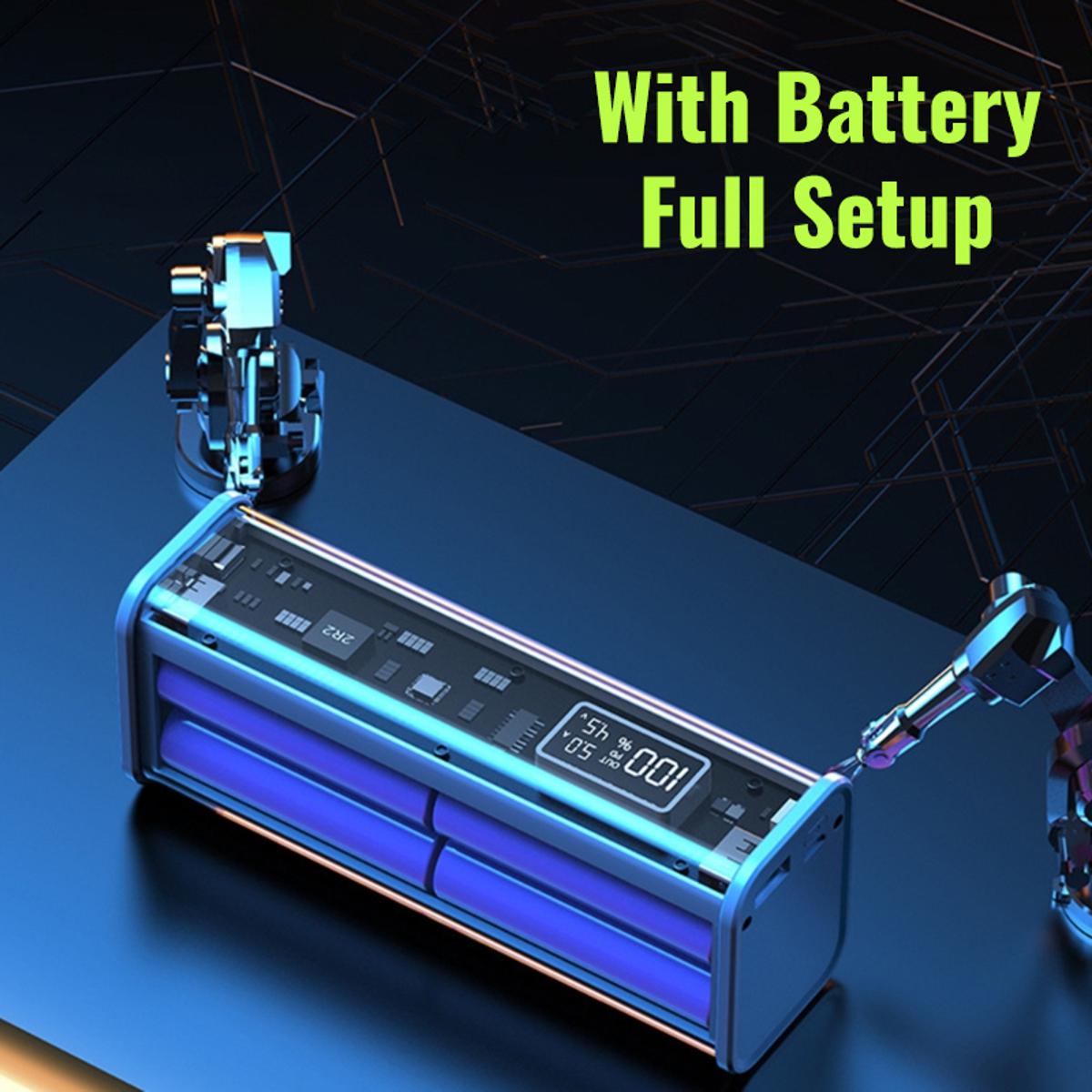 Professional PD22.5W DIY Battery Charger Case Fast Charging Case for 8PCS 18650 Polymer 20800mA Battery Charging Power Bank Box Battery Charger (Full Setup With Battery) V8. 