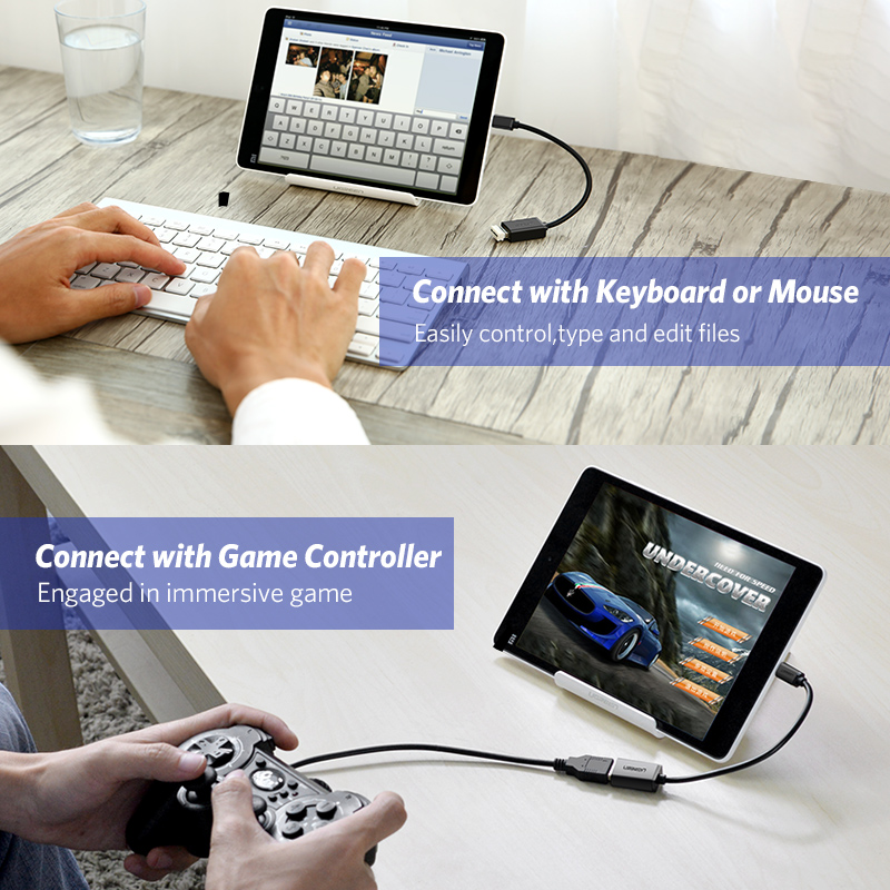 Ugreen Micro USB OTG Cable Adapter for Xiaomi Redmi Note 5 Micro USB Connector For Samsung S6 Tablet Android USB 2.0 OTG Adapter. 