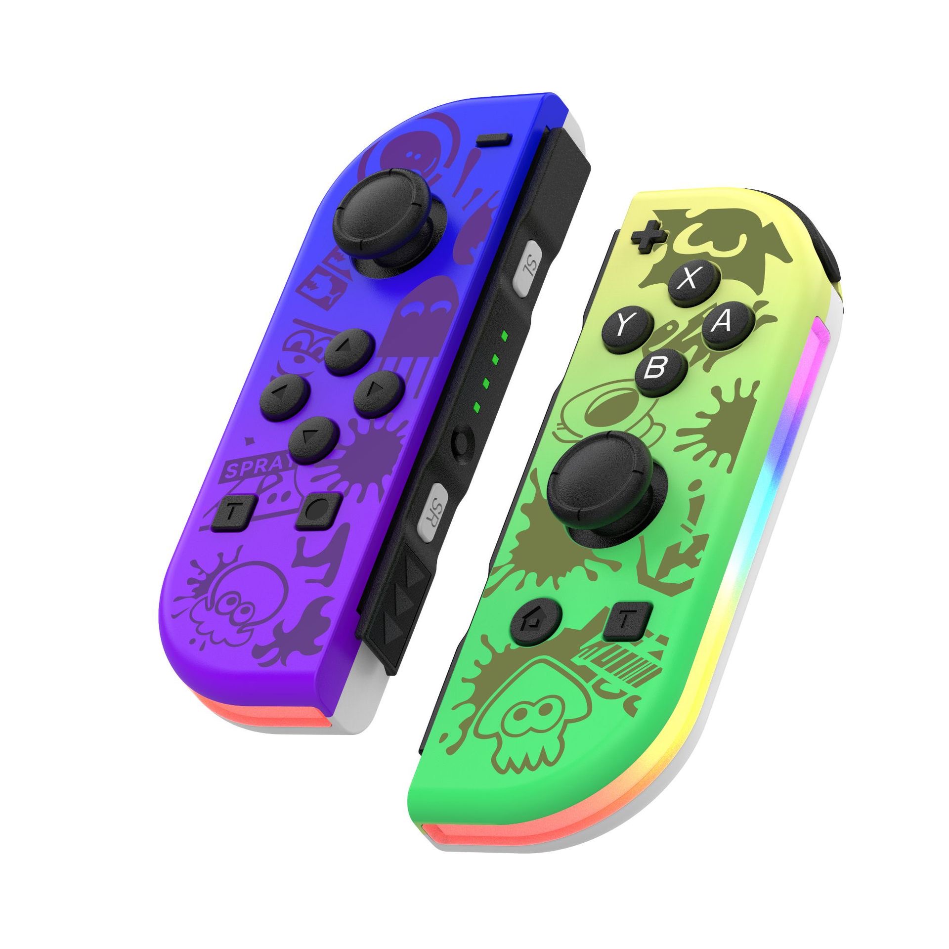 JOY 02 Wireless Gamepad RGB LED 5.2 BT Switch L/R Joypad for Nintendo Switch/Lite/Oled Cons Joystick with Dual Vibration. 