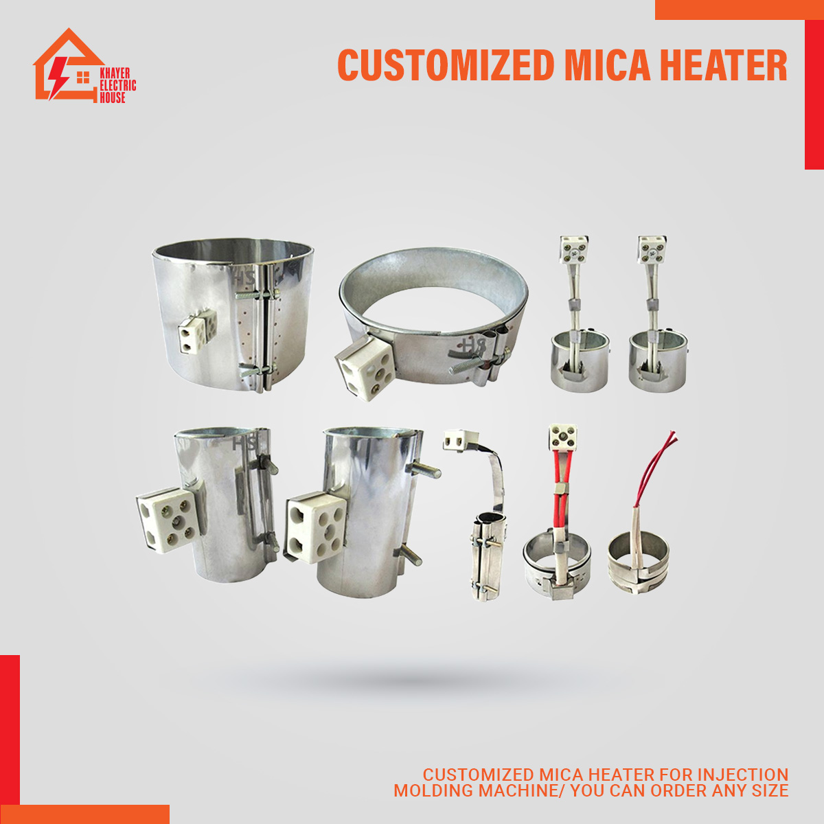 CUSTOMIZED MICA HEATER FOR INJECTION MOLDING MACHINE/ YOU CAN ORDER ANY SIZE