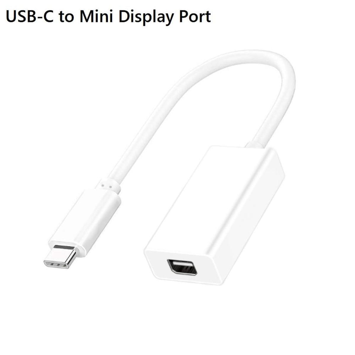 USB-C to Mini Display Port Adapter USB 3.1 Type C (Thunderbolt 3) to Thunderbolt 2 Adapter For MacBook Pro Black