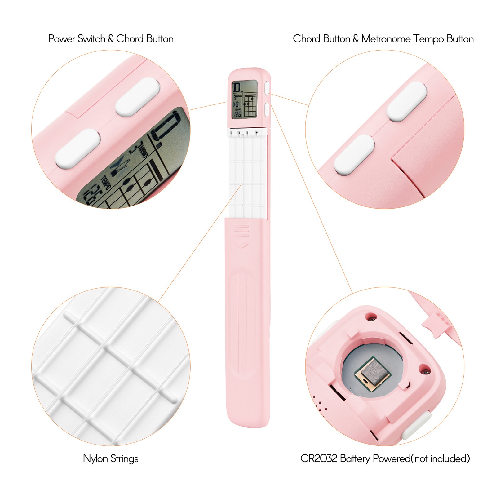 Portable Ukulele Chord Trainer Uke Fingering Practice Tool B. 