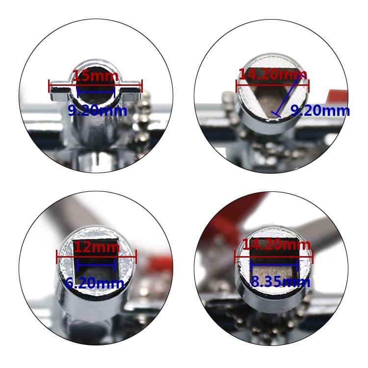 Plumbers Multi Tool 4 Way Gas Electric Meter Box Radiator Plumbing Tool Plumbers Utilities Gas Water Keys New Hand Tools 1pc. 