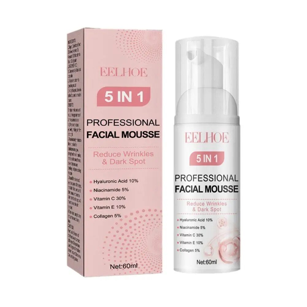 5 In 1 Facial Foaming Cleanser Deeply Cleansing Oil Control Moisturizing Blackhead Removal Skin Care Face Wash Foam Cleanser