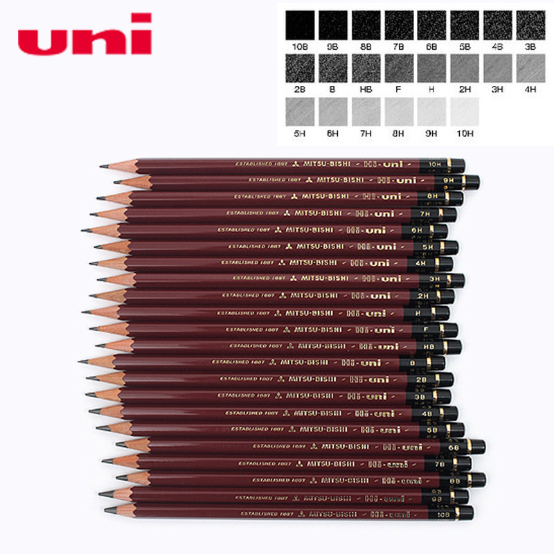 2 Pcs/Lot Mitsubishi Uni HI-UNI Series Pencil with 22 Options Student Writing Pencil Wholesale Pencils. 
